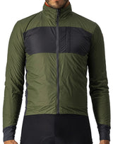 CASTELLI UNLIMITED PUFFY JACKET LIGHT MILITARY GREEN/DARK GRAY FRONT 
