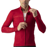 CASTELLI PRO THERMAL MID JERSEY PRO RED ZIPPER