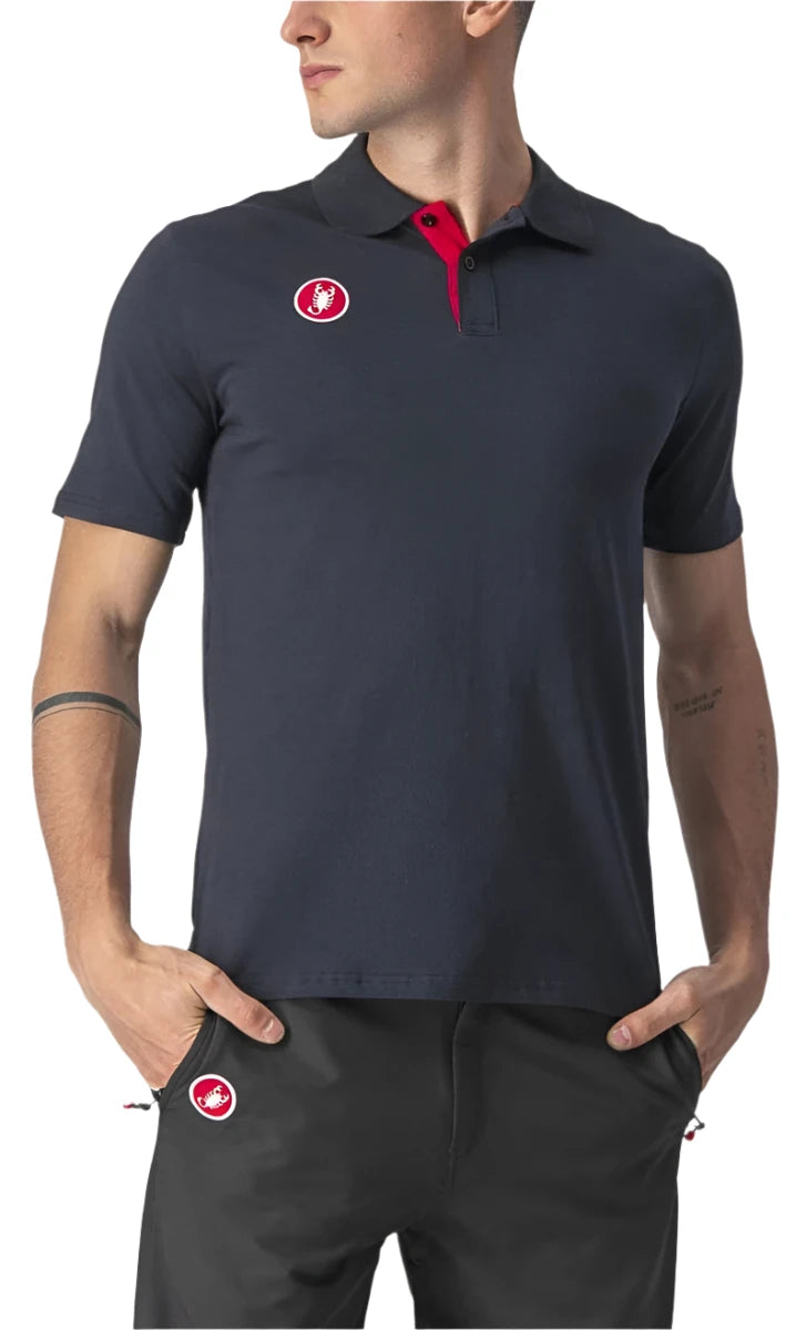 CASTELLI RACE DAY POLO BLACK FRONT