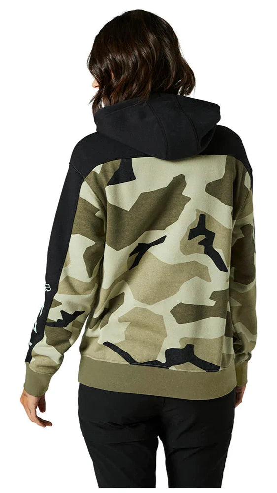 Fox WOMENS BNKR PULLOVER FLEECE - Olive Camo BACK