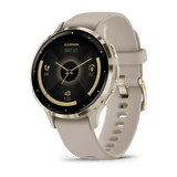 Garmin Venu 3S, Soft Gold Stainless Steel Bezel with French Grey Case