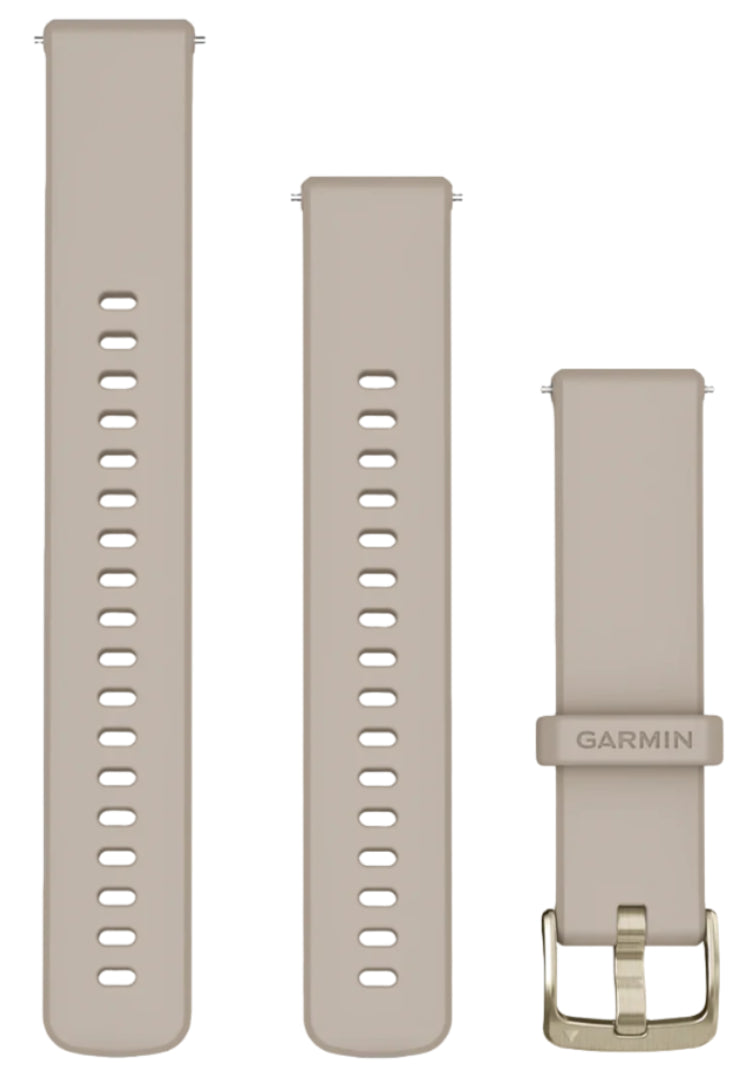 Garmin Quick Release Bands, French grey with soft gold hardware  (18 mm)