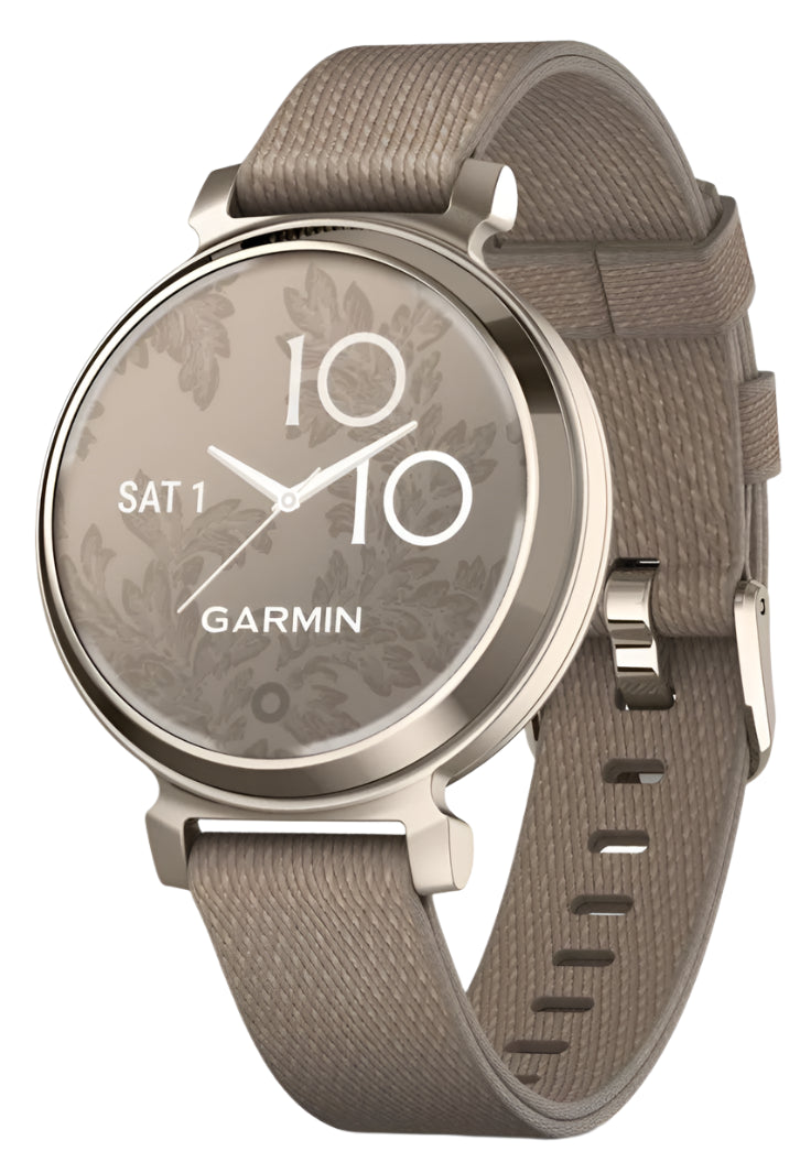 Garmin Lily 2 Classic, Cream Gold with Coffee Fabric Band