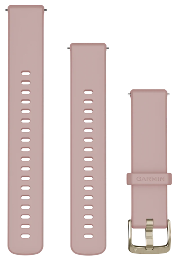 Garmin Quick Release Bands, Dust rose with soft gold hardware (18 mm)