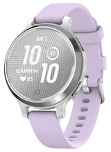 Garmin Lily 2 Active, Silver with Purple Jasmine Silicone Band