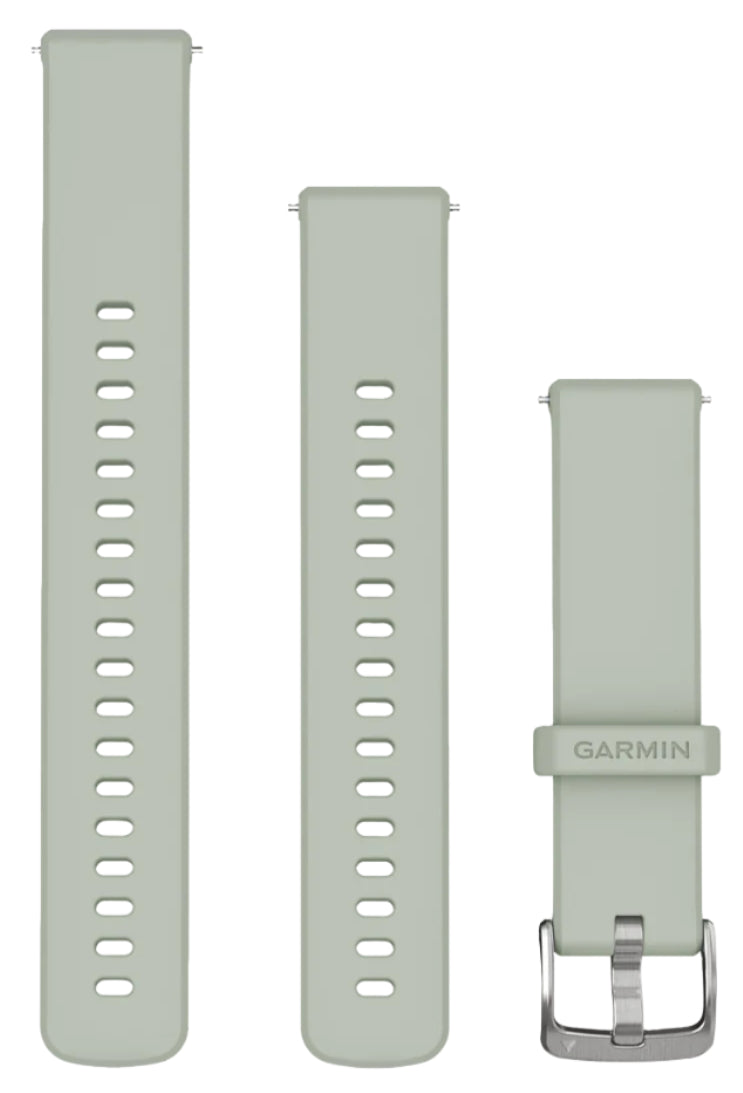 Garmin Quick Release Bands, Sage grey with silver hardware  (18 mm)