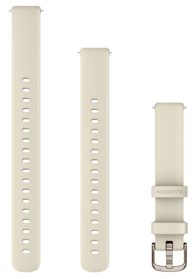 Garmin Lily 2 Bands 14mm, Coconut silicone with cream gold hardware