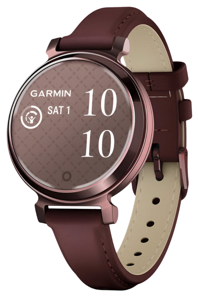Garmin Lily 2 Classic, Dark Bronze with Mulberry Leather Band