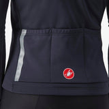 CASTELLI ENTRATA THERMAL JERSEY LIGHT BLACK/RED DETAILS