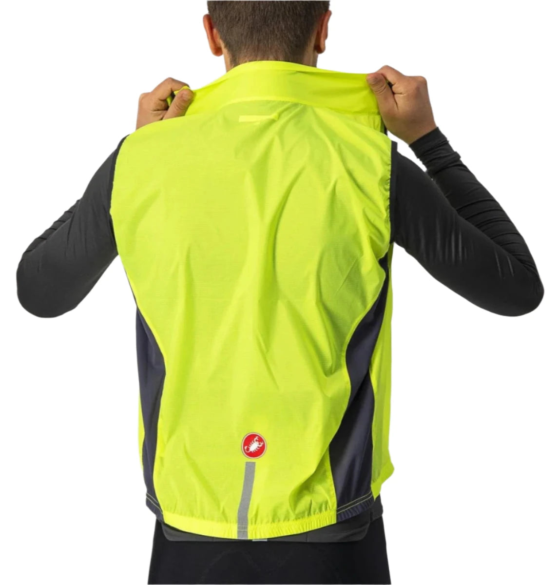 CASTELLI SQUADRA STRETCH VEST YELLOW FLUO/DARK GREY BACK