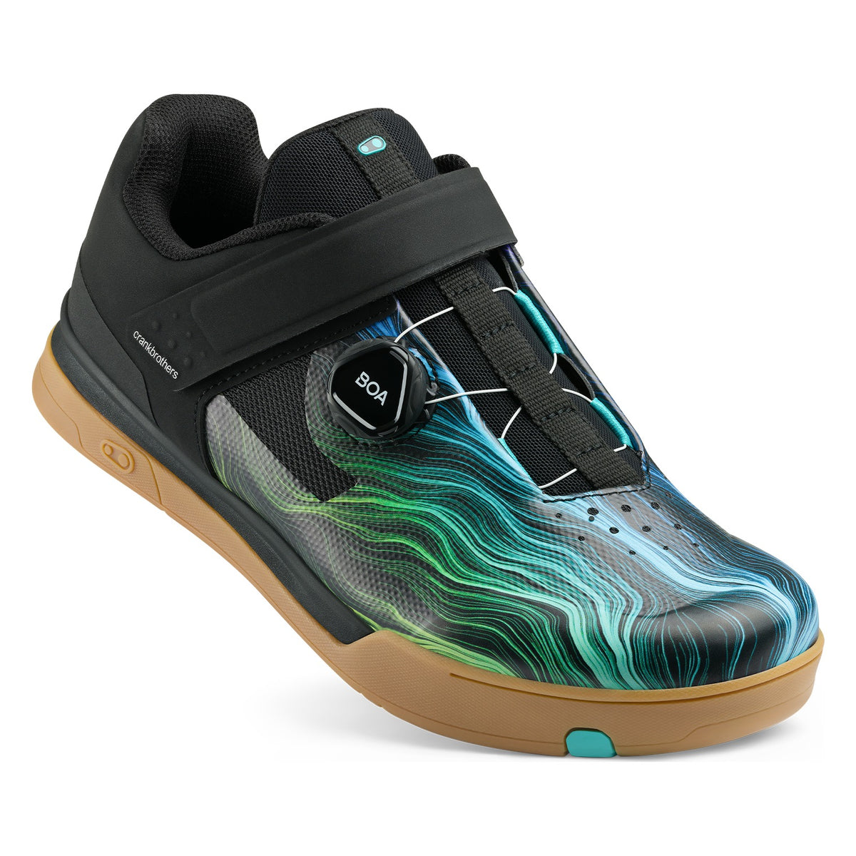 Crank Brothers Mallet BOA Clip-In Shoes - Black / Blue Swirl