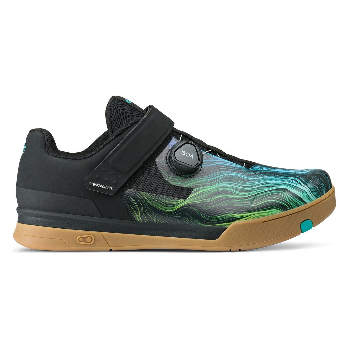 Crank Brothers Mallet BOA Clip-In Shoes - Black / Blue Swirl