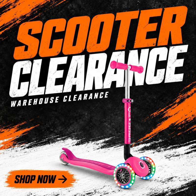 Scooter Clearance — Pink Globber three-wheel scooter — Shop Now