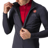 CASTELLI GOCCIA JACKET DARK GREY FRONT FACING MODEL