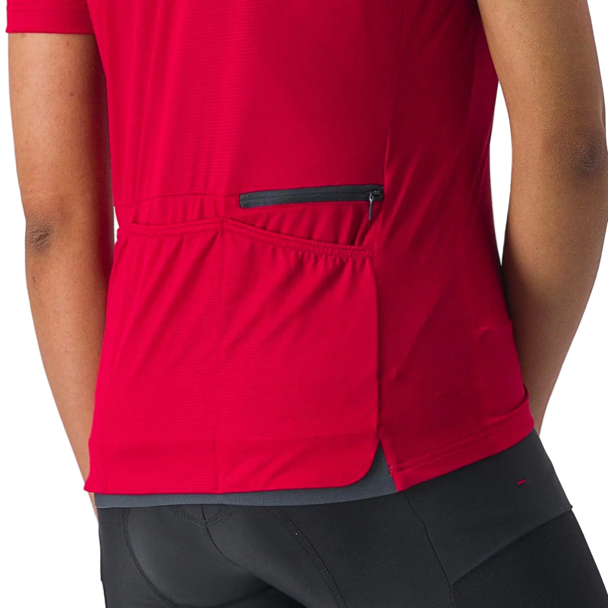 CASTELLI UNLIMITED SENTIERO JERSEY DARK RED BACK FACING MODEL