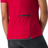 CASTELLI UNLIMITED SENTIERO JERSEY DARK RED BACK FACING MODEL