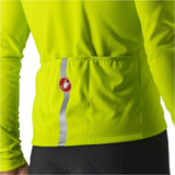 CASTELLI FONDO JERSEY ELECTRIC LIME/SILVER REFLEX BACK