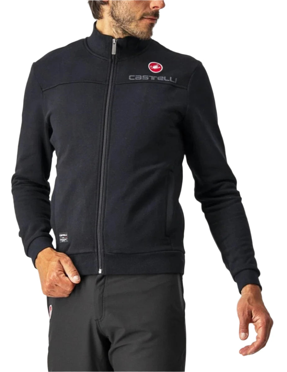 CASTELLI MILANO TRACK JACKET BLACK FRONT