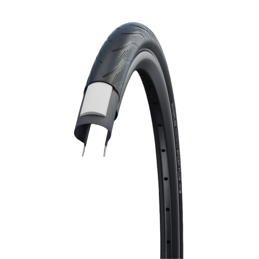 Schwalbe Spicer Plus Puncture Guard Active Line Reflective Sidewall E-25 Green Compound Tyre