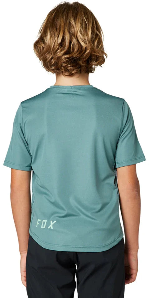 Fox YOUTH RANGER SS JERSEY - Sea Foam BACK FACING MODEL