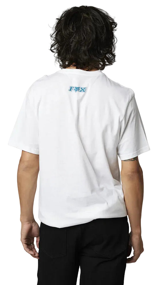 Fox BAYL Short Sleeve PREMIUM TEE Optic White BACK FACING MODEL