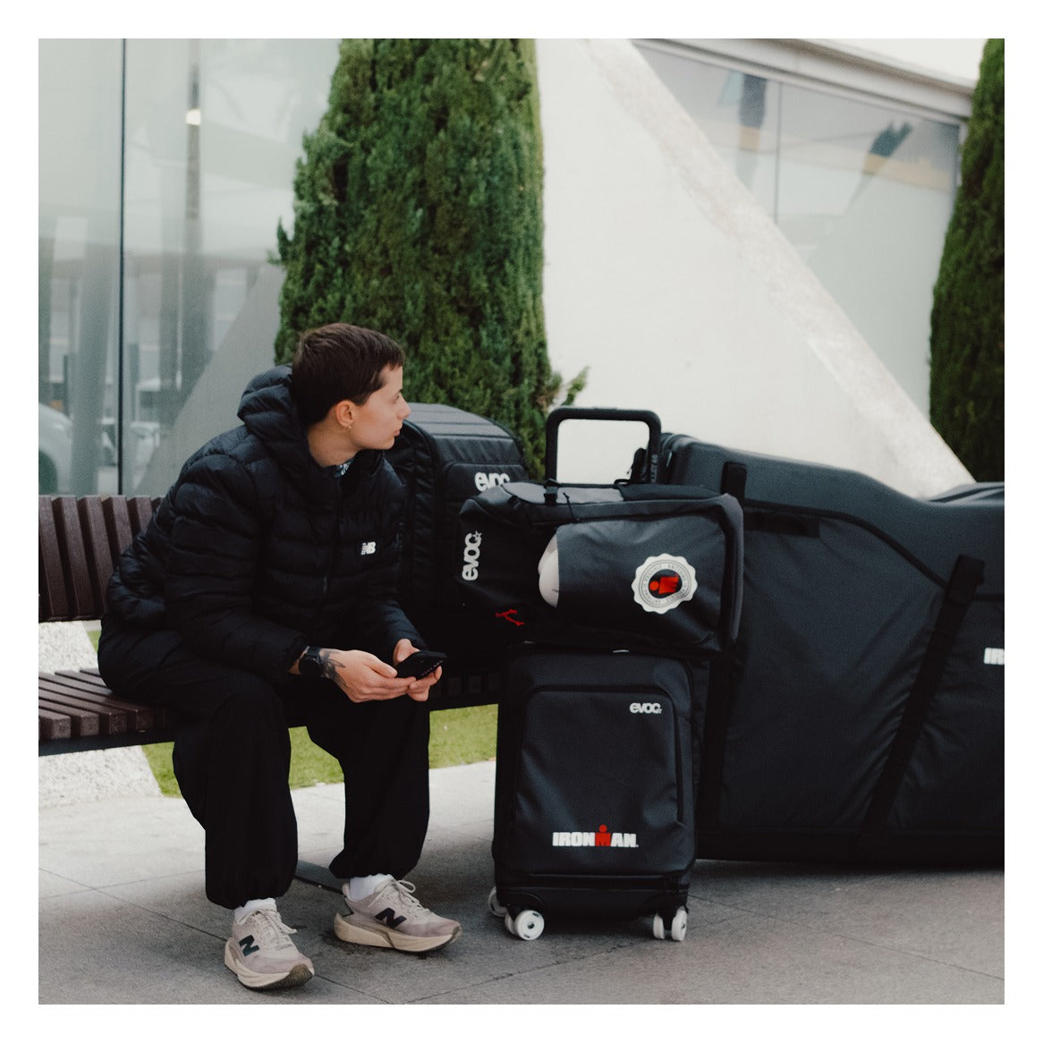 Evoc Road Bike Bag Pro Ironman Edition - Carbon Grey/Black