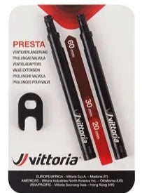 Vittoria Valve Extensions 20mm Blk Alloy (2 pcs)