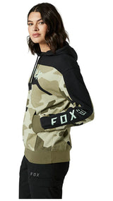 Fox WOMENS BNKR PULLOVER FLEECE - Olive Camo SIDE FRONT
