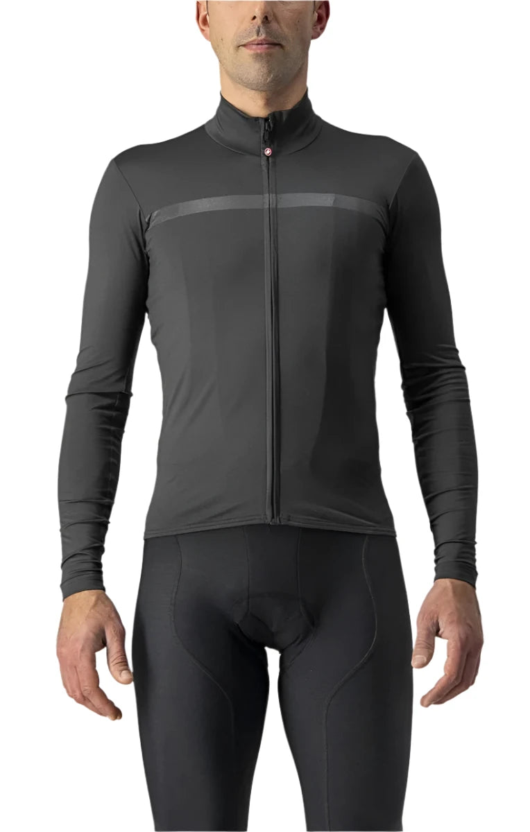 CASTELLI PRO THERMAL MID JERSEY DARK GREY FRONT