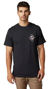 Fox STILL IN Short Sleeve PREMIUM TEE Black FRONT FACING MODEL
