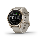 Garmin fenix 7S Sapphire Solar Cream Gold Ti w/Light Sand Band