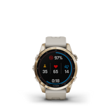 Garmin fenix 7S Sapphire Solar Cream Gold Ti w/Light Sand Band