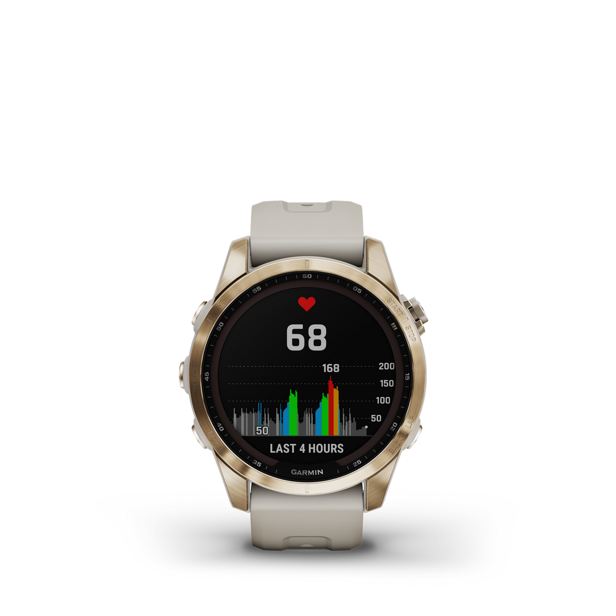 Garmin fenix 7S Sapphire Solar Cream Gold Ti w/Light Sand Band