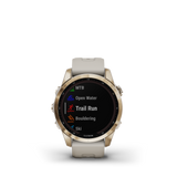 Garmin fenix 7S Sapphire Solar Cream Gold Ti w/Light Sand Band