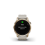 Garmin fenix 7S Sapphire Solar Cream Gold Ti w/Light Sand Band