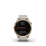 Garmin fenix 7S Sapphire Solar Cream Gold Ti w/Light Sand Band