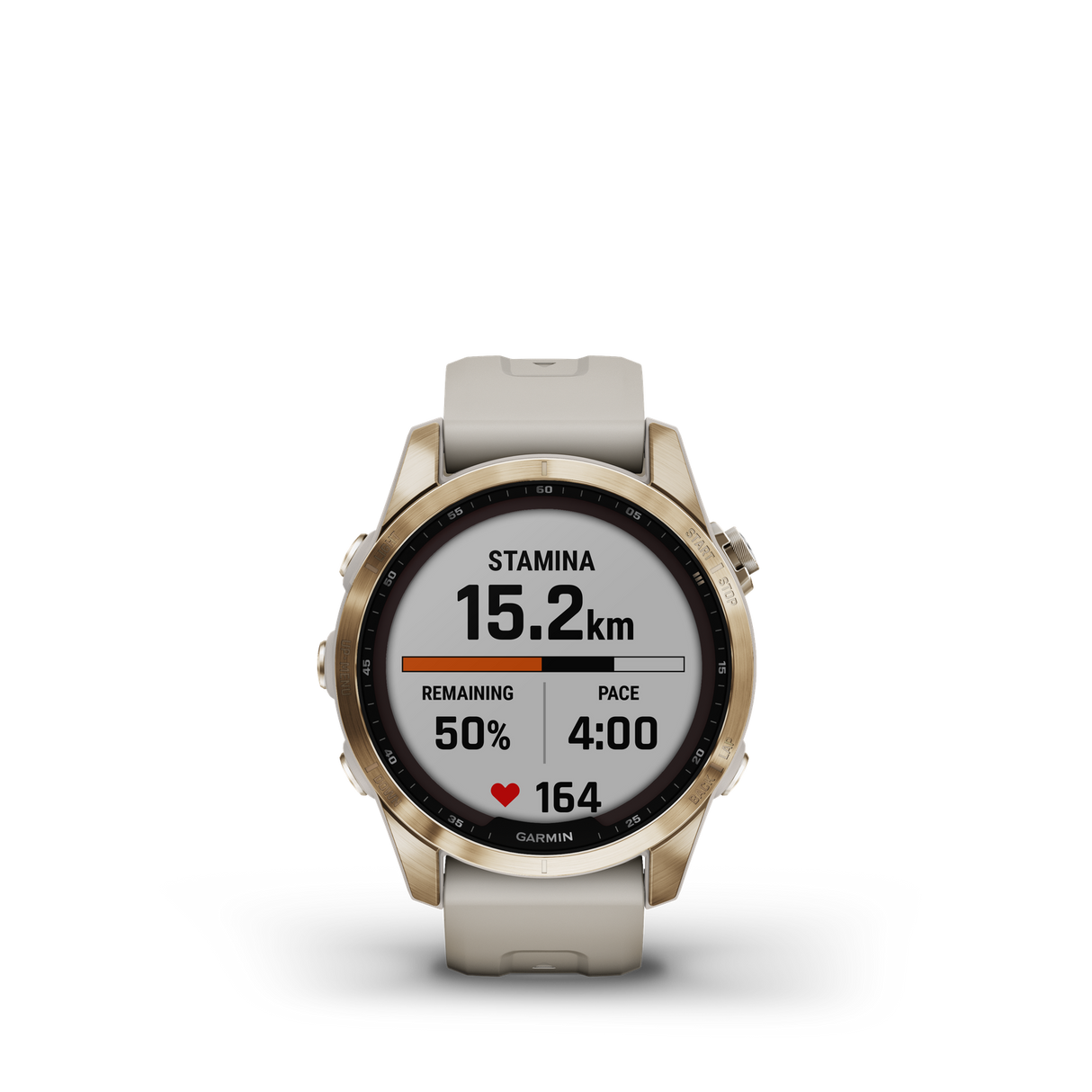 Garmin fenix 7S Sapphire Solar Cream Gold Ti w/Light Sand Band