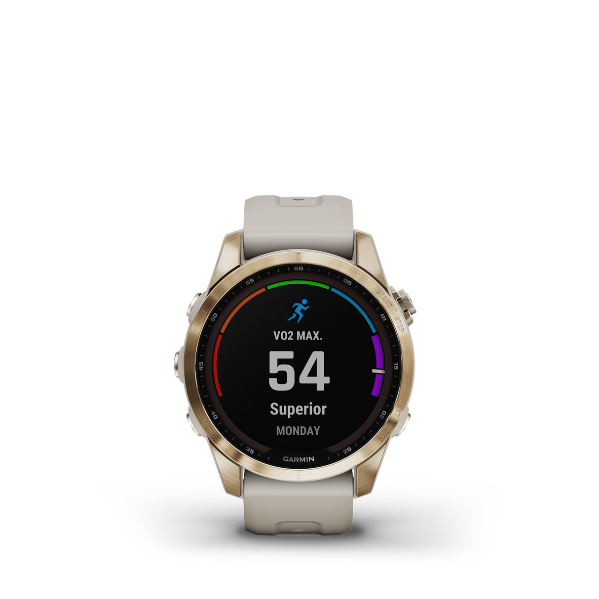 Garmin fenix 7S Sapphire Solar Cream Gold Ti w/Light Sand Band