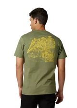 Fox NET NEW Short Sleeve  PREMIUM TEE Army BACK FACING MODEL