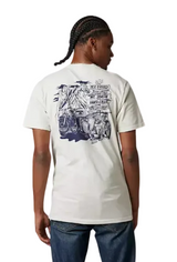 Fox NET NEW Short Sleeve  PREMIUM TEE VintWhite BACK FACING MODEL