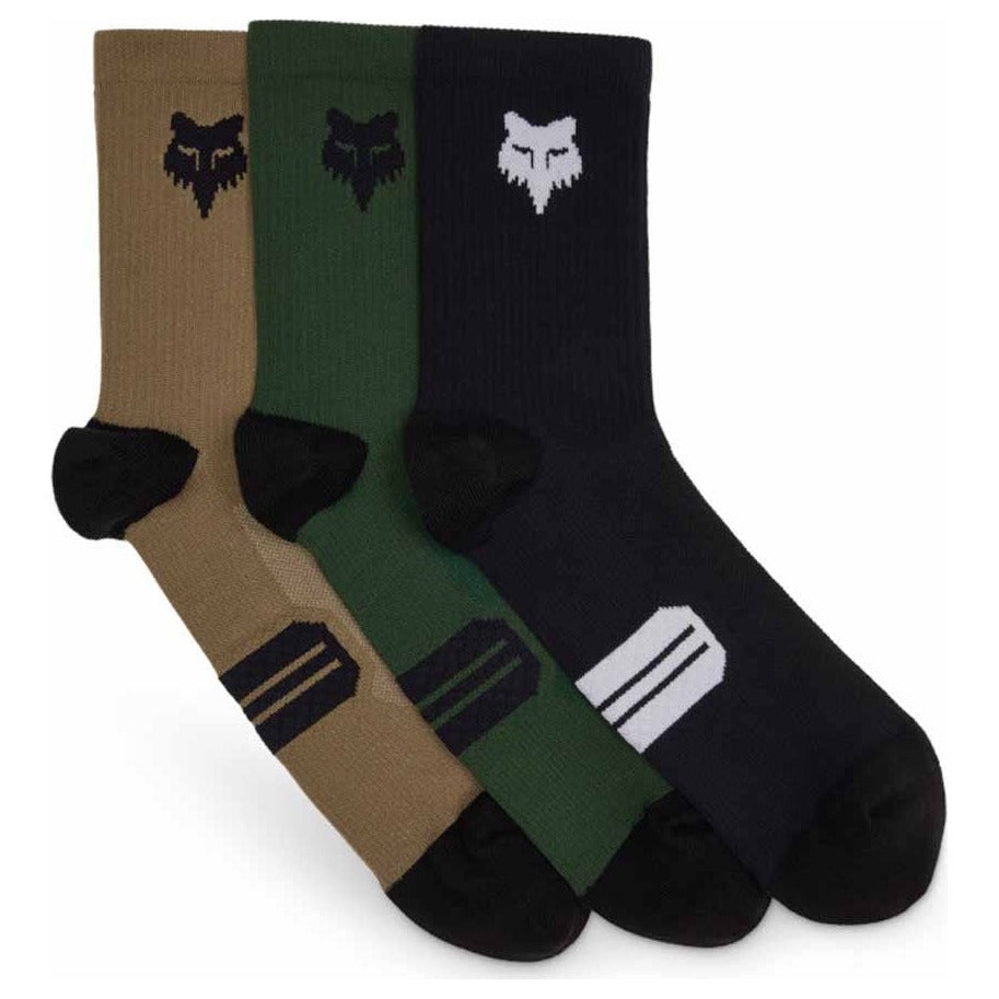 FOX 6" Ranger Sock Pack - Black/Multi