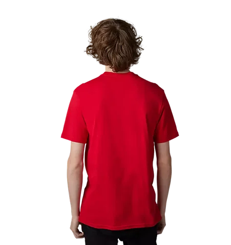 Fox ABSOLUTE PREM TEE Flame Red BACK FACING MODEL