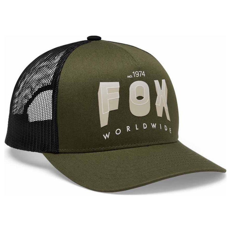 FOX Block Mesh Trucker Hat - Army Green