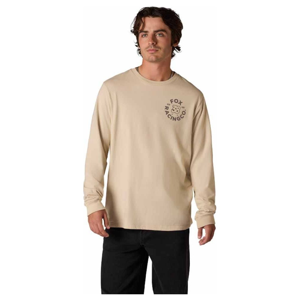 FOX DNGR 195 Original Long Sleeve Tee - Oat Brown