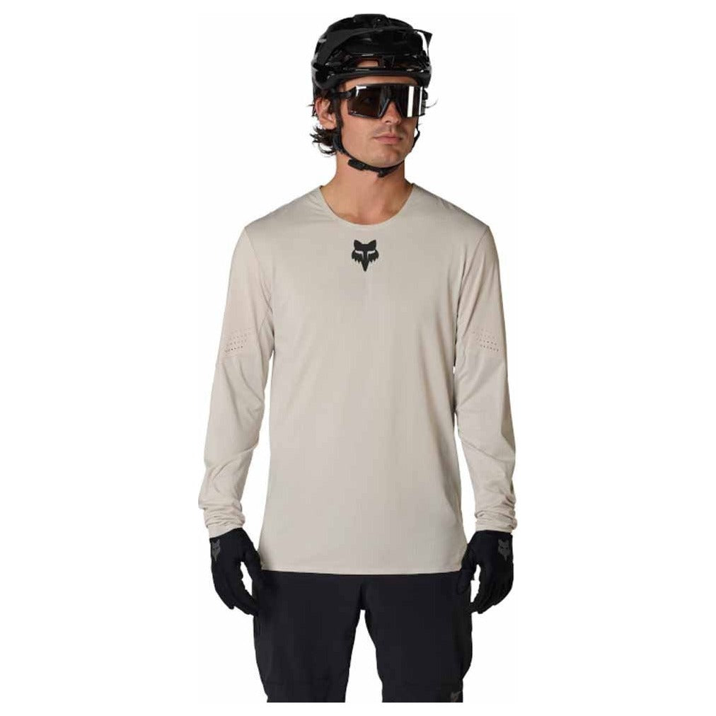 FOX Flexair Long Sleeve Jersey - Chalk White
