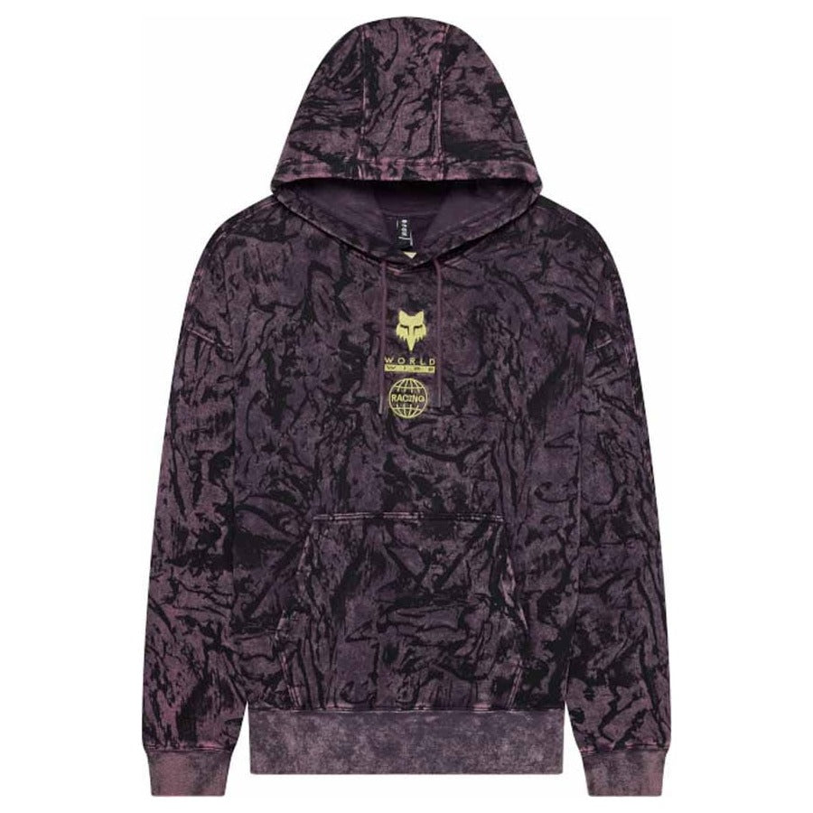 FOX Image Print Fleece Pullover - Plum Perfect