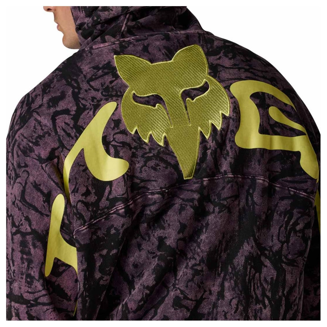 FOX Image Print Fleece Pullover - Plum Perfect