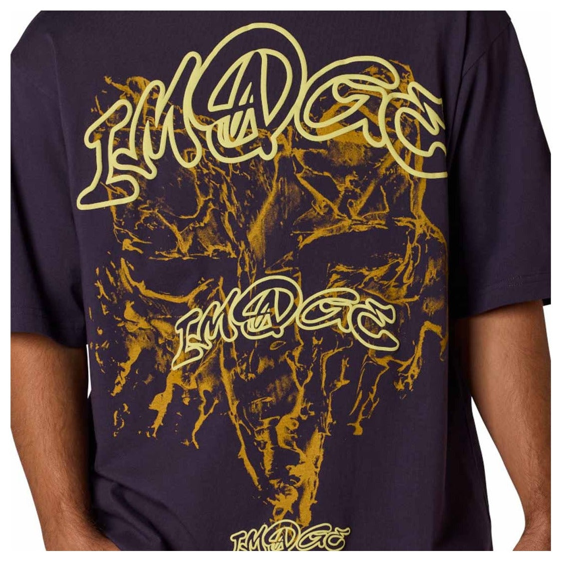 FOX Image Print Midweight Tee - Plum Perfect
