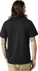 Fox KAWI STRIPES Short Sleeve TEE Black BACK FACING MODEL