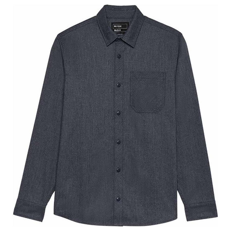 FOX Level Up Woven Long Sleeve Flannel Shirt - Midnight Blue